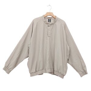 Nike Jacket Mens XL Beige Pullover 1/4 Button Long Sleeve Performance Golf